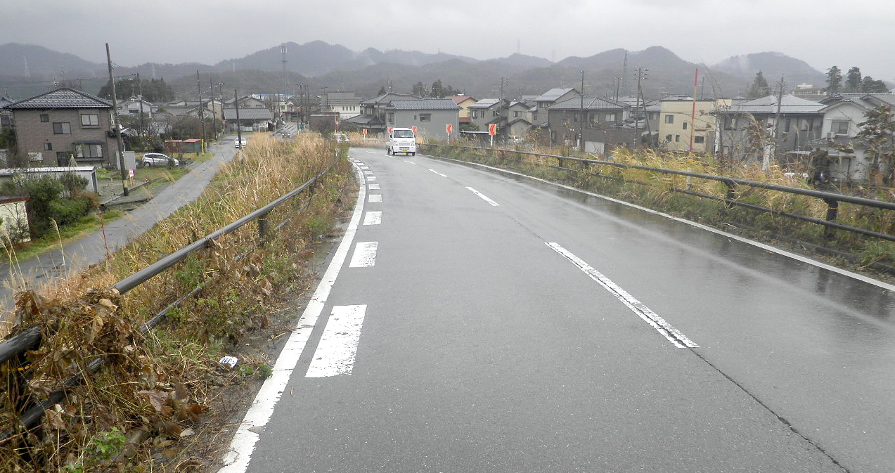 押廻加治線　路肩拡幅工事（新潟県新発田地域振興局）